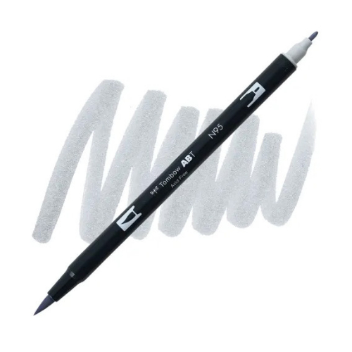Tombow - Dual Brush Pen N95 (Cool Grey)