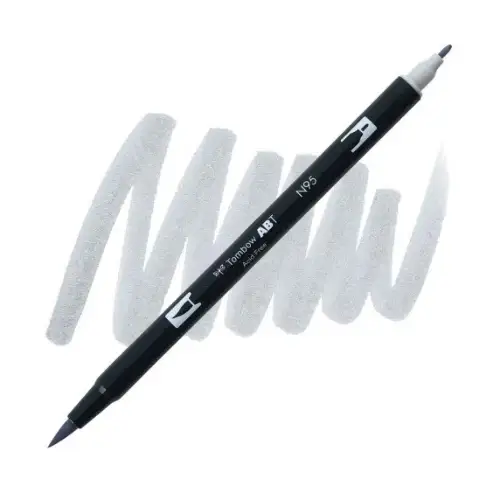 Tombow - Dual Brush Pen N95 (Cool Grey)