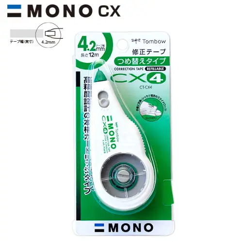 Tombow - Mono CT-CX4, Correttore a nastro, Ricaricabile, 4.2mm x 12m [CT-CX4]