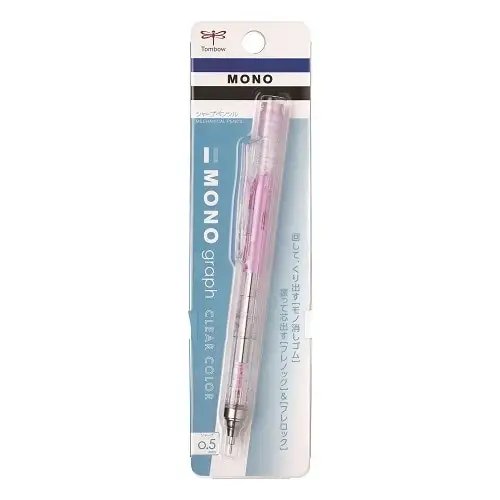 Tombow – MONO Graph Mechanical Pencil 0.5mm “Clear Pink”
