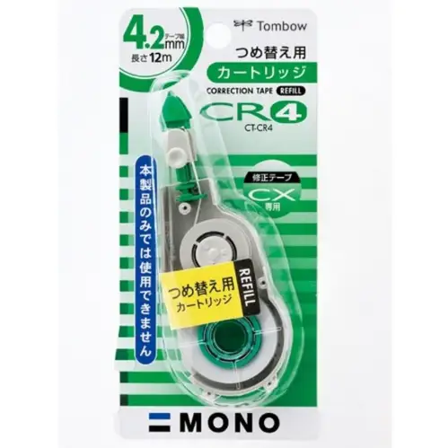 Tombow - Ricarica Mono CT-CX4, Correttore a nastro, 4,2mm x 12m [CT-CR4]