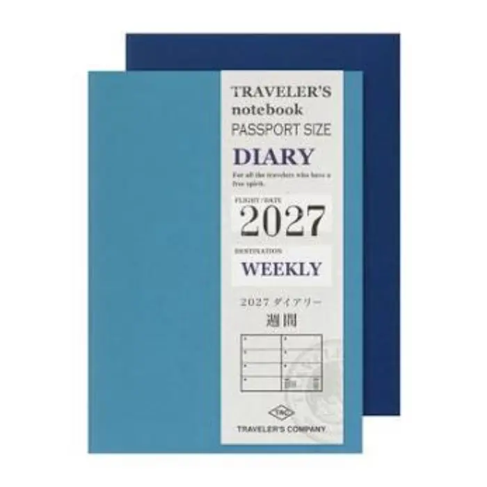 Traveler's Company – 2027 Weekly Diary Refill (Passport Size)