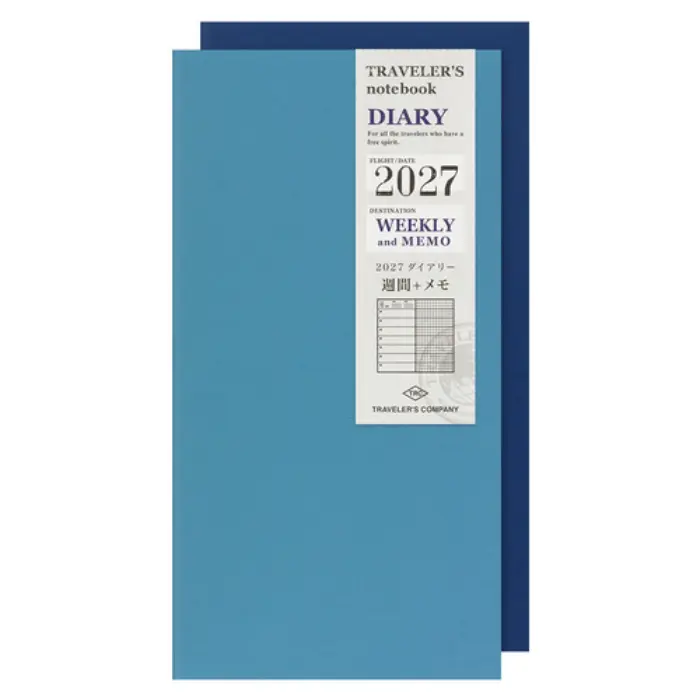 Traveler's Company – 2027 Weekly & Memo Diary Refill (Regular Size)