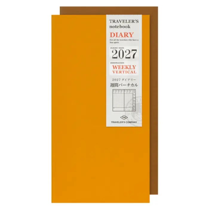 Traveler's Company – 2027 Weekly Vertical Diary Refill (Regular Size)