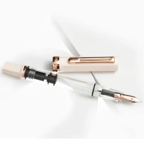 TWSBI – ECO Creme with Rose Gold F (Penna Stilografica a Pistone - Edizione Limitata)