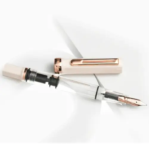 TWSBI – ECO Creme with Rose Gold M (Penna Stilografica a Pistone - Edizione Limitata)