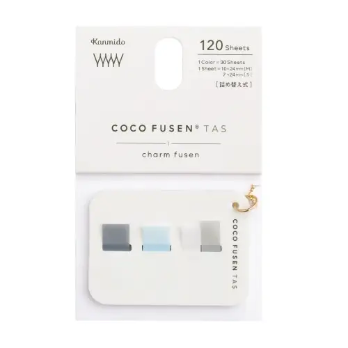 Kanmido – Coco Fusen Tas Charm Fusen Square White Gray CFT-A-201