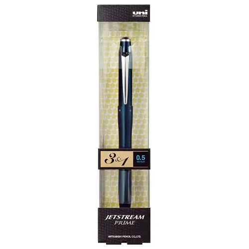 Uni Mitsubishi - Jetstream Prime 3&1 [Nero, Blu e Rosso a sfera 0.5mm + portamina 0.5mm] (Dark Navy) MSXE450005-D9