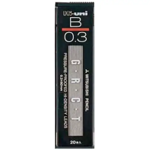 Uni Mitsubishi - Mine di alta qualità, Hi-Uni-Sharp, 40 Mine, 0.3mm, B [HU0.3-300B]
