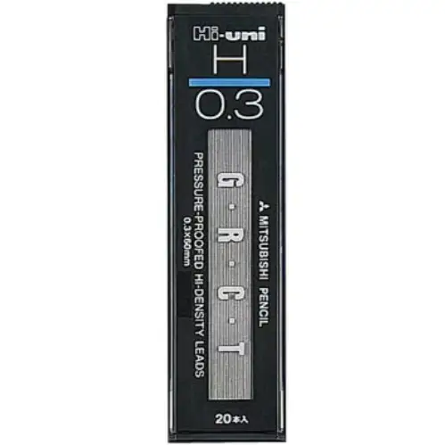 Uni Mitsubishi - Mine di alta qualità, Hi-Uni-Sharp, 40 Mine, 0.3mm, H [HU0.3-300H]