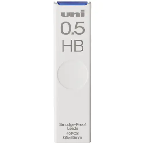 Uni Mitsubishi – Mine Smudge-Proof Leads 0.5mm, 40 Mine, HB