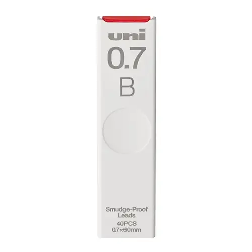 Uni Mitsubishi – Mine Smudge-Proof Leads, 40 Mine, B, 0,7 mm