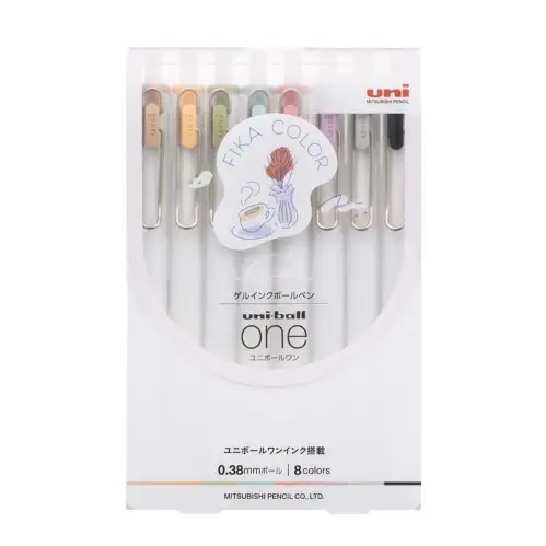 Uni Mitsubishi – Uniball One 0.38 mm Fika Color, 8 colori