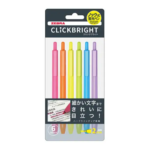 Zebra – Clickbright 6-Color Set