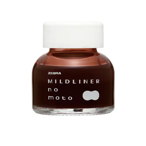 Zebra - Mildliner No Moto inchiostro, Mild Brown, 10ml [P-WI1-ME]
