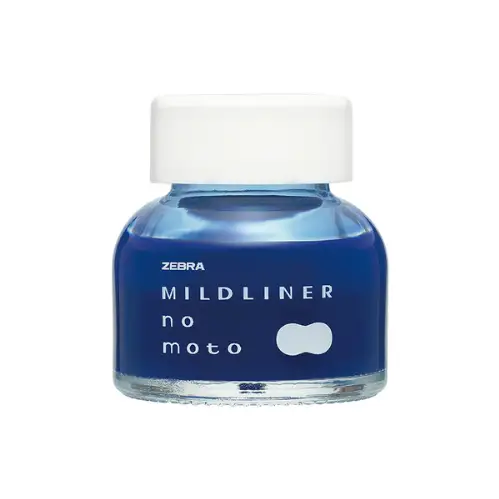 Zebra - Mildliner No Moto inchiostro, Mild Dark Blue, 10ml [P-WI1-MDB]