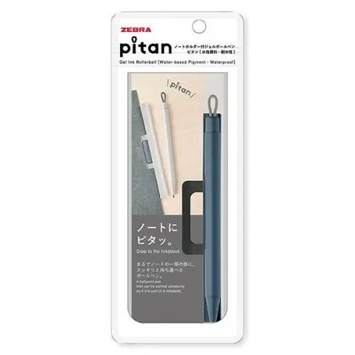Zebra – PITAN Penna a Gel con Supporto per Quaderno 0.5mm Blue Gray