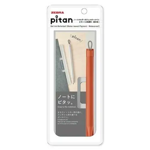 Zebra – PITAN Penna a Gel con Supporto per Quaderno 0.5mm Orange