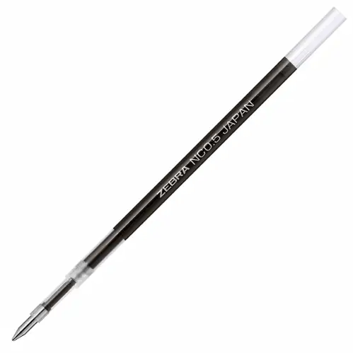 Zebra - Ricarica per penna Blen, Inchiostro a sfera a base d'olio, Colore Nero, 0.5mm [RNC5-BK]