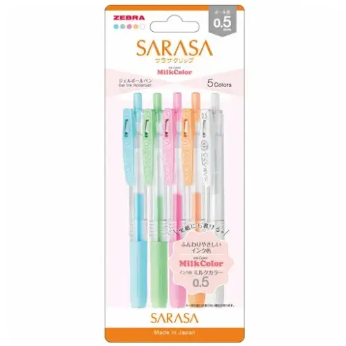 Zebra - Sarasa Milk 0.5 (Confezione da 5)