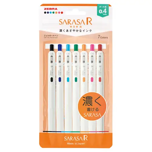 Zebra – Sarasa R 0.4mm 7-Color Set N