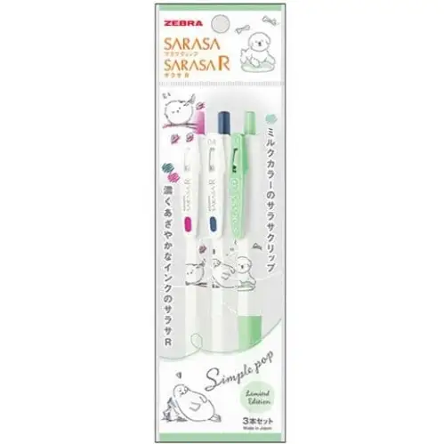 Zebra - Sarasa Simple Pop Yuru Animal [Limited Edition] (Pacchetto da 3 penne) P-JJS29-SP-Y